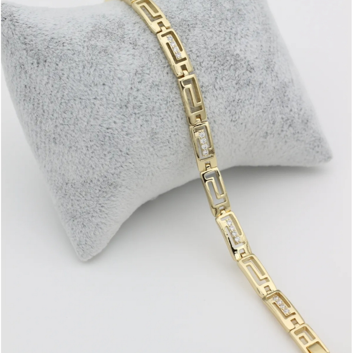 14K Gold Zirkon Taşlı Marka Model Bileklik