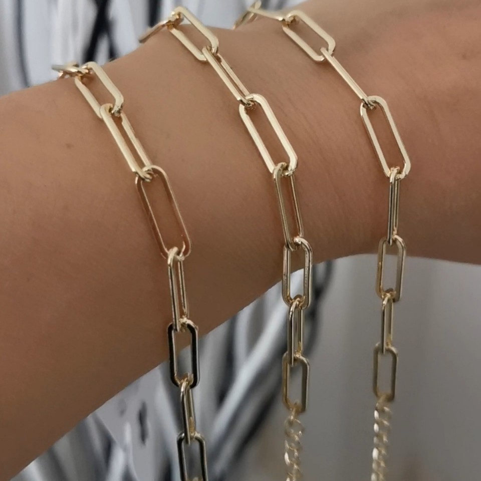 14K Gold Renkli Ataç Bileklik