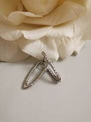 Silver Zirkon Taşlı Küpe