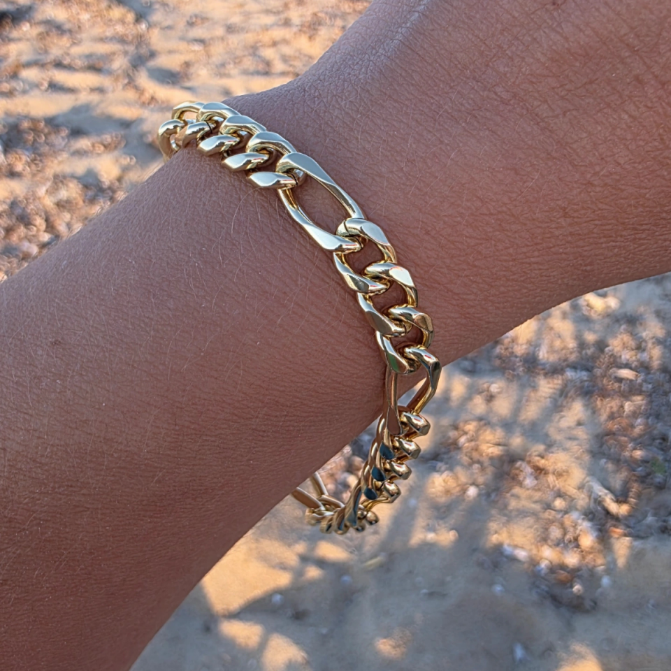 14 Ayar Altın Rengi Figaro Bileklik