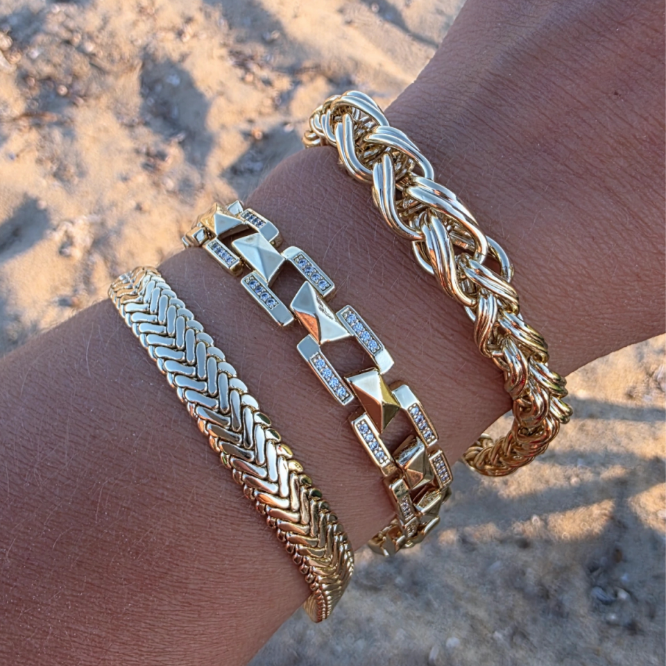 14 Ayar Altın Renkli Kalın Balıksırtı  Zincir