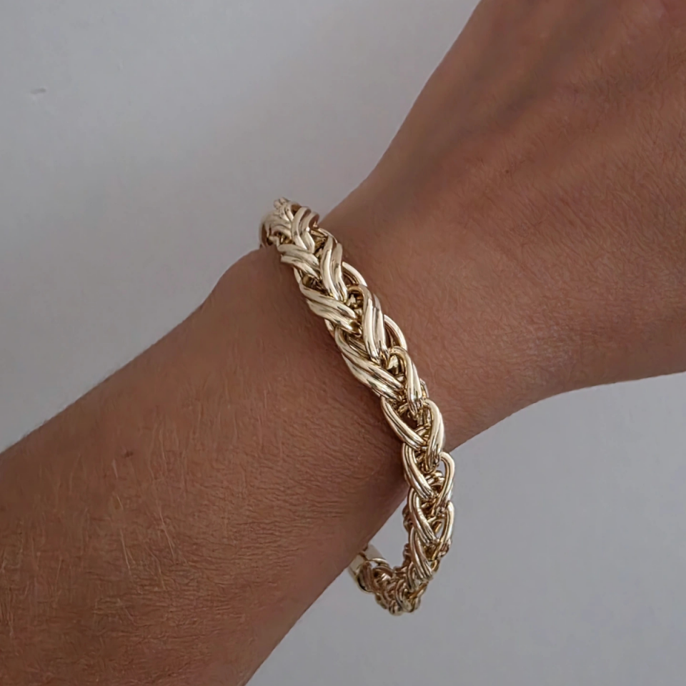 14 Ayar Altın Renkli Dolum Sarma Bileklik