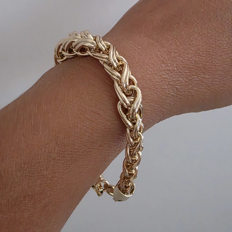 14 Ayar Altın Renkli Dolum Sarma Bileklik