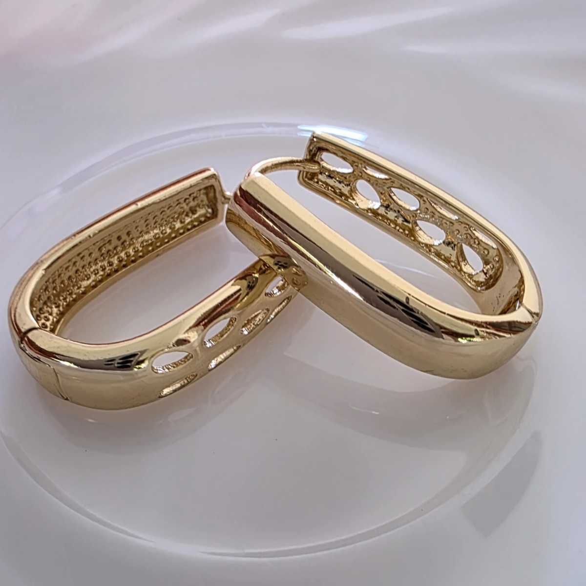 14 Ayar Altın Rengi Elips Küper