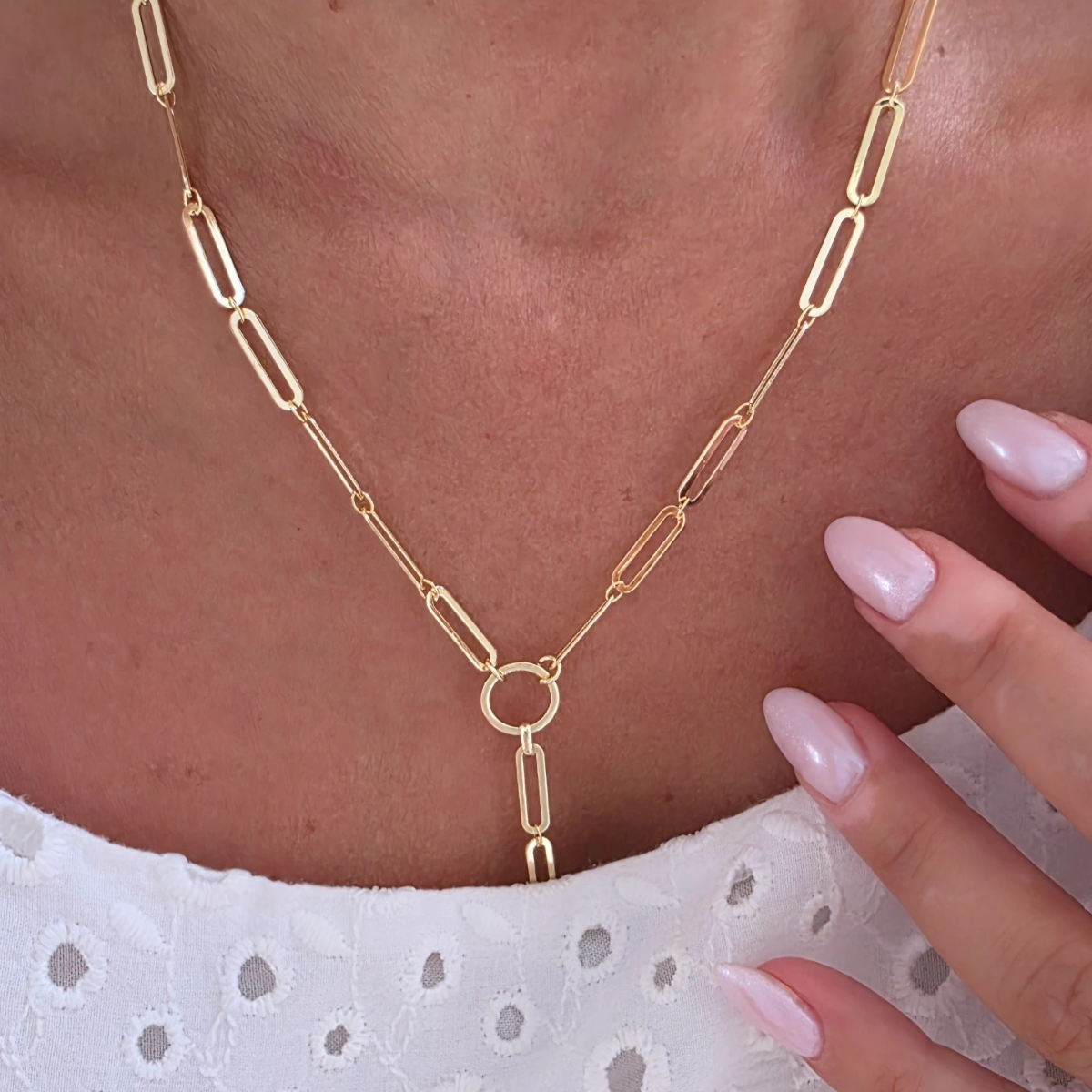 14 K Dekolte Ataç Y  Kolye