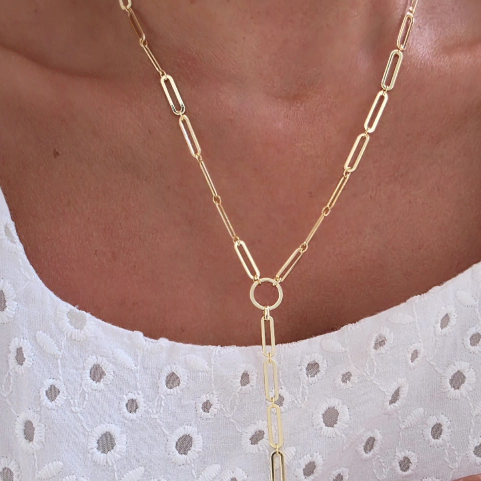 14 K Dekolte Ataç Y  Kolye