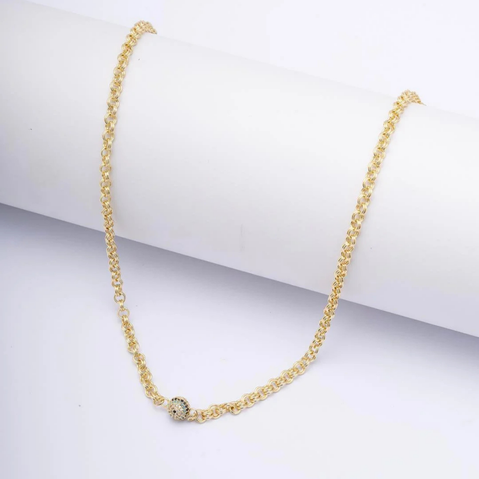 14 K Nazar Boncuklu Kolye