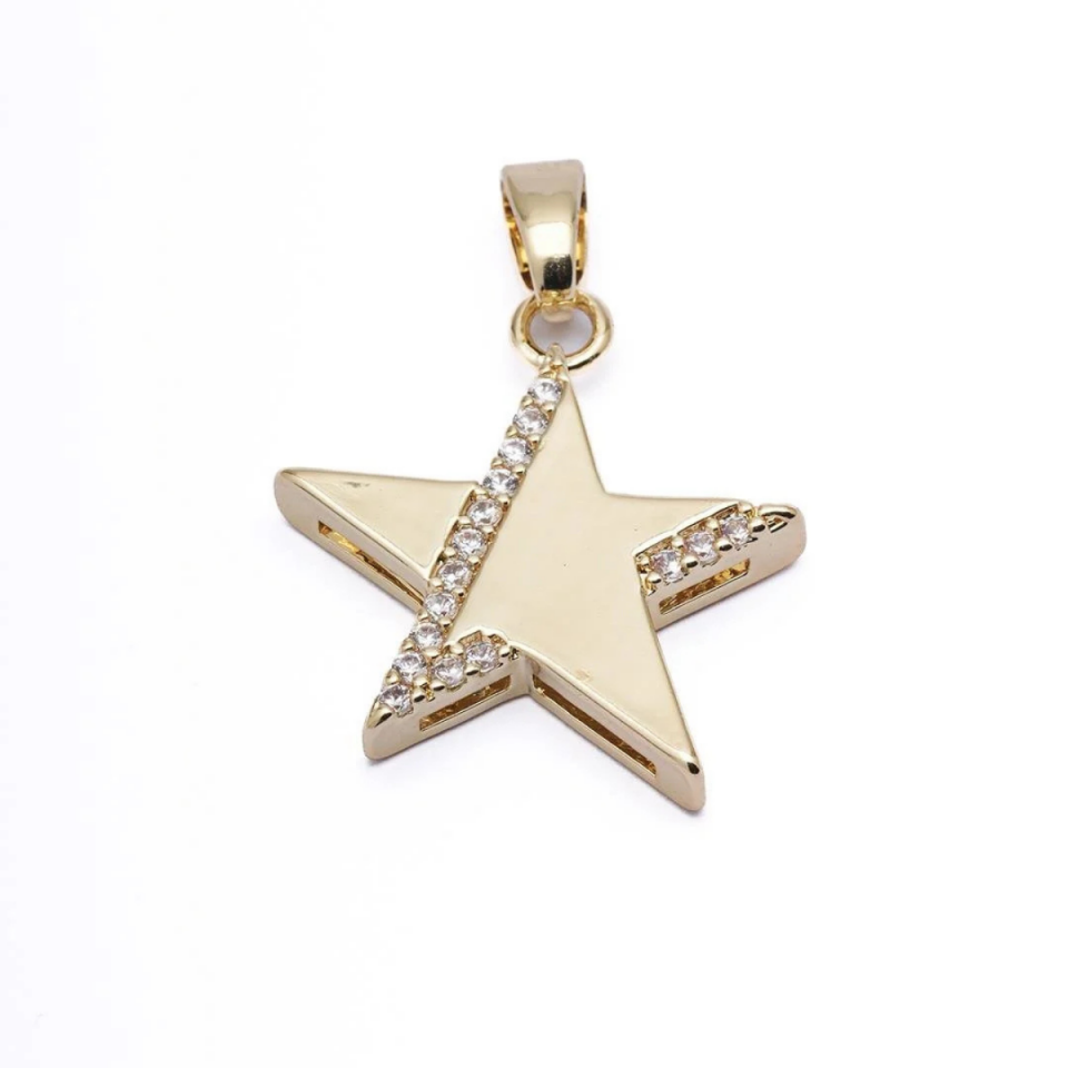 14 K Zirkon Taşlı Yıldız Kolye Ucu