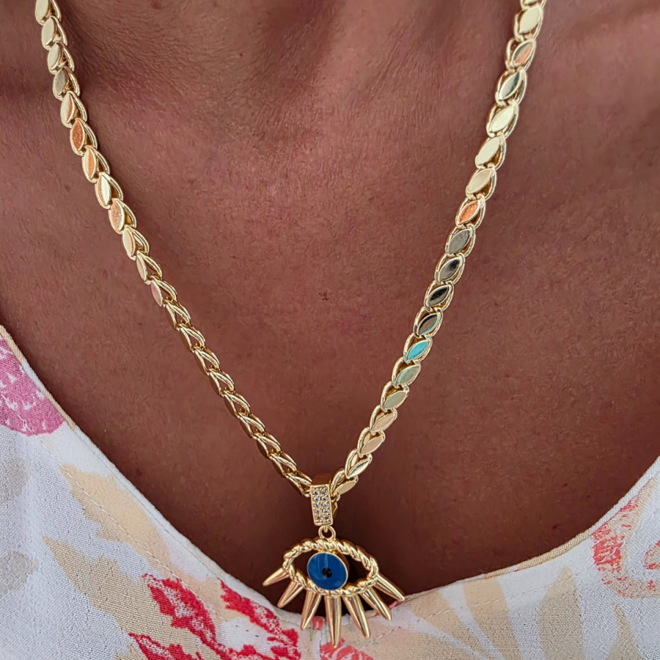 14 K Arpa Zincir Kolye 45 cm