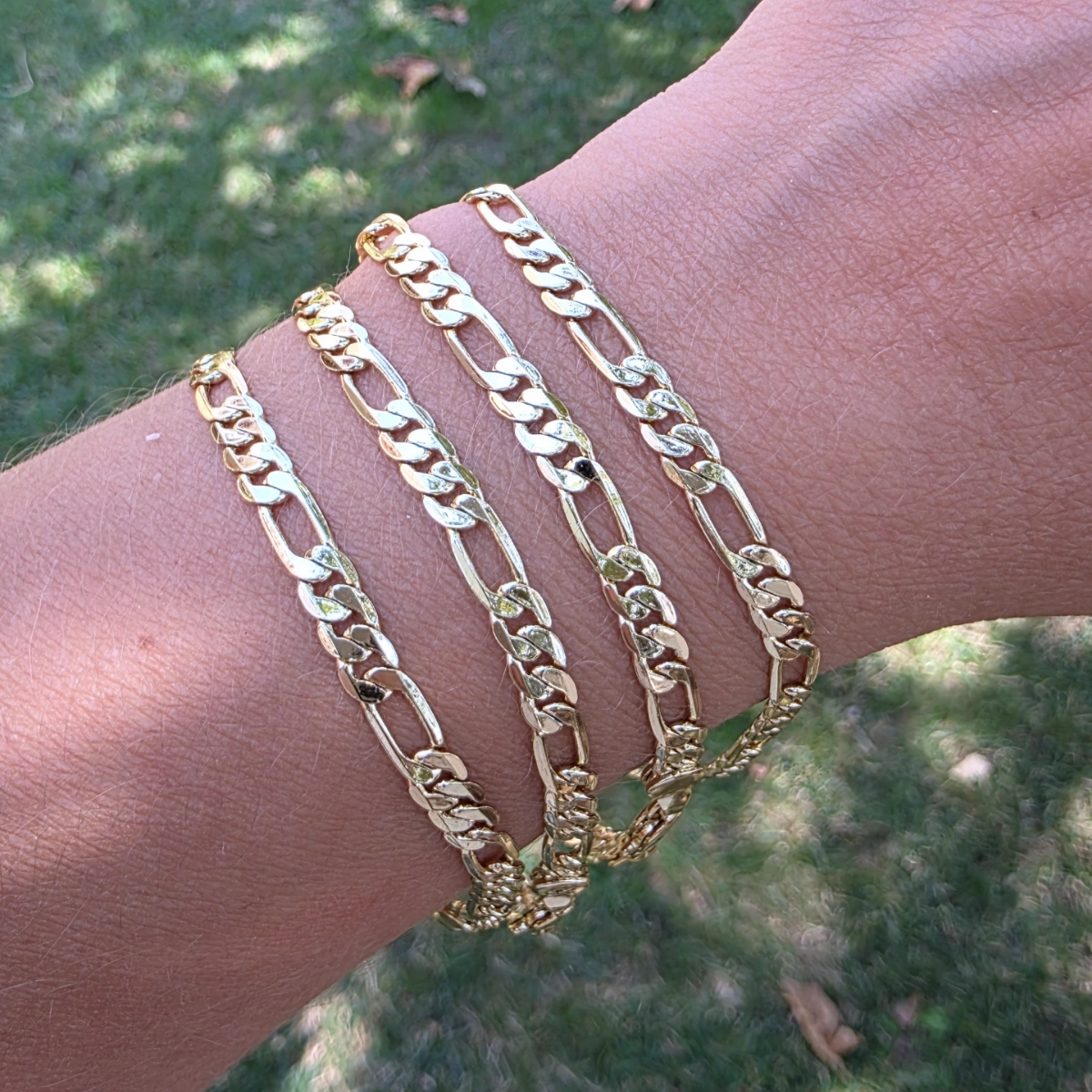 14 K İnce Figaro Bileklik