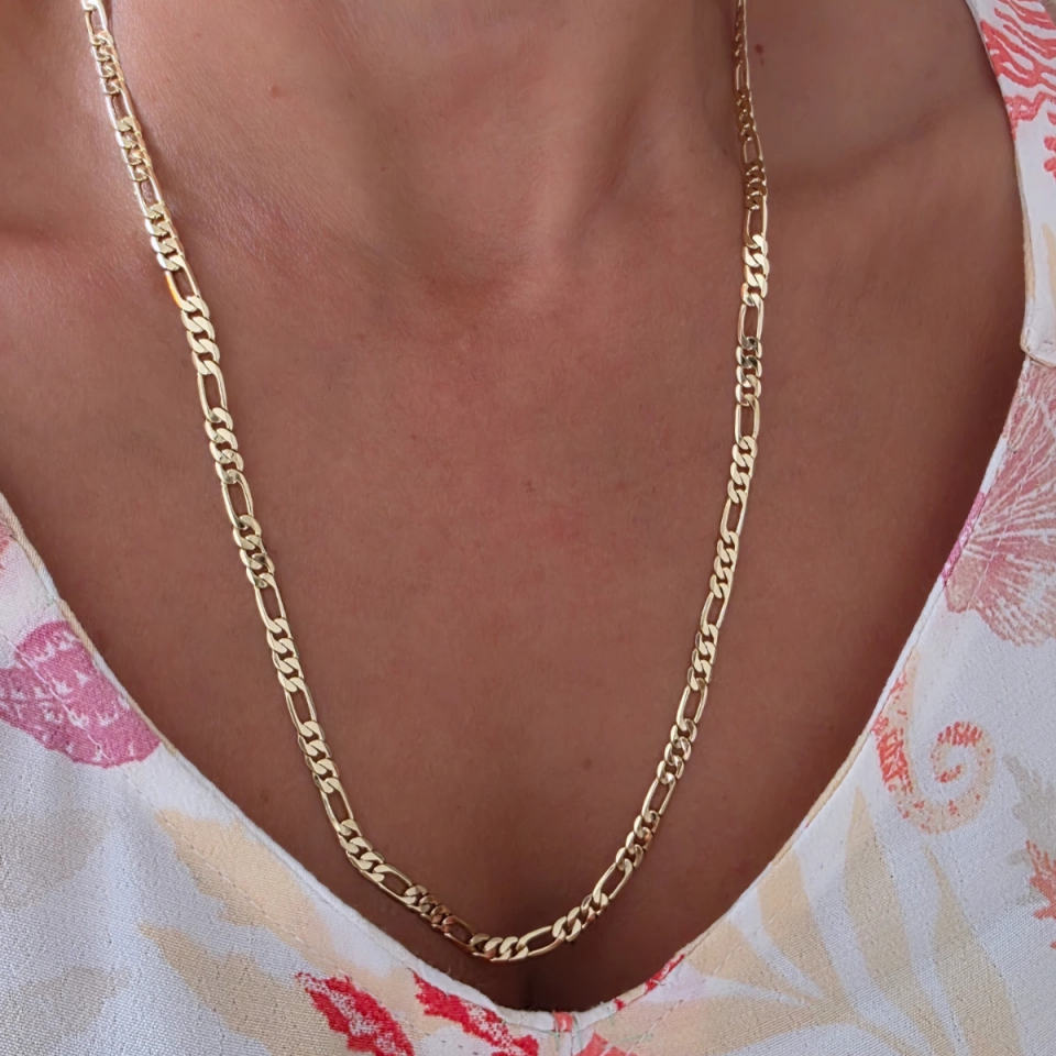 14 K Figaro Kolye 60 cm