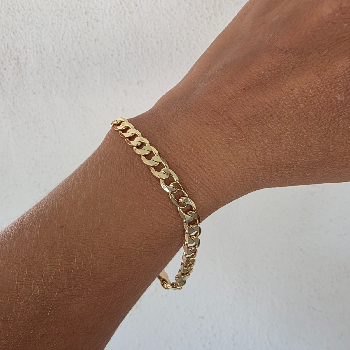 14 K İnce Ezme Zincir Bileklik