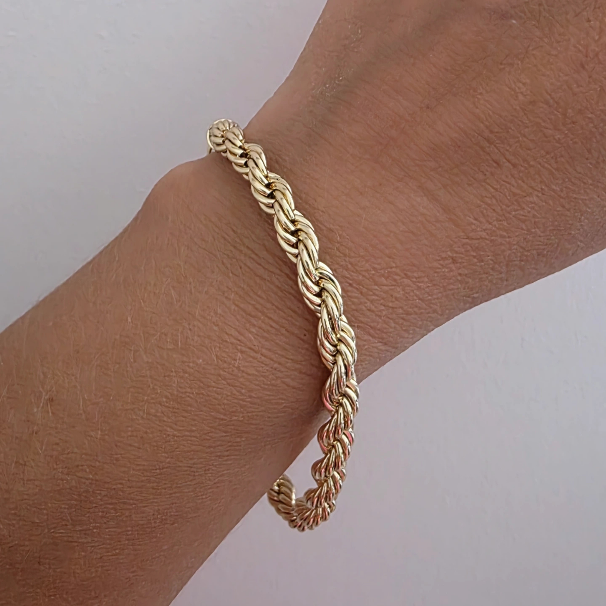 14 Ayar Altın Renginde Burgu Bileklik