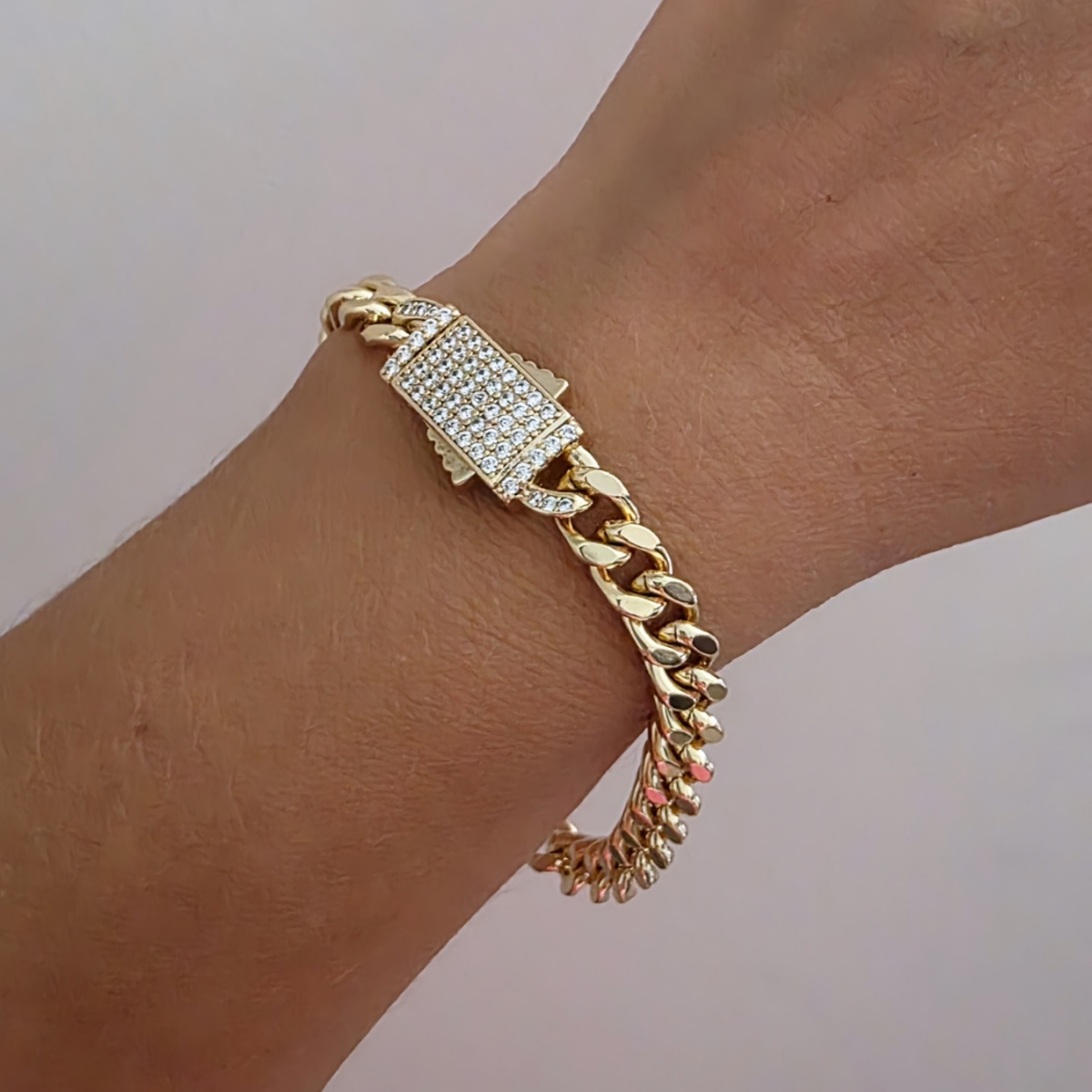 14 K Altın Renkli Gurmet Bileklik 20 cm