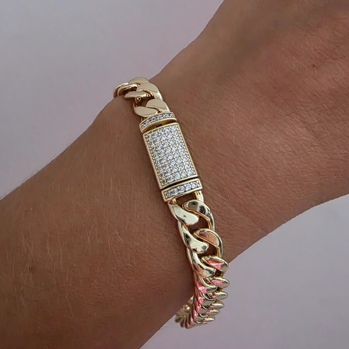 14 K Altın Renkli Gurmet Bileklik 20 cm