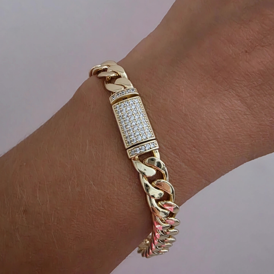 14 K Altın Renkli Gurmet Bileklik 20 cm