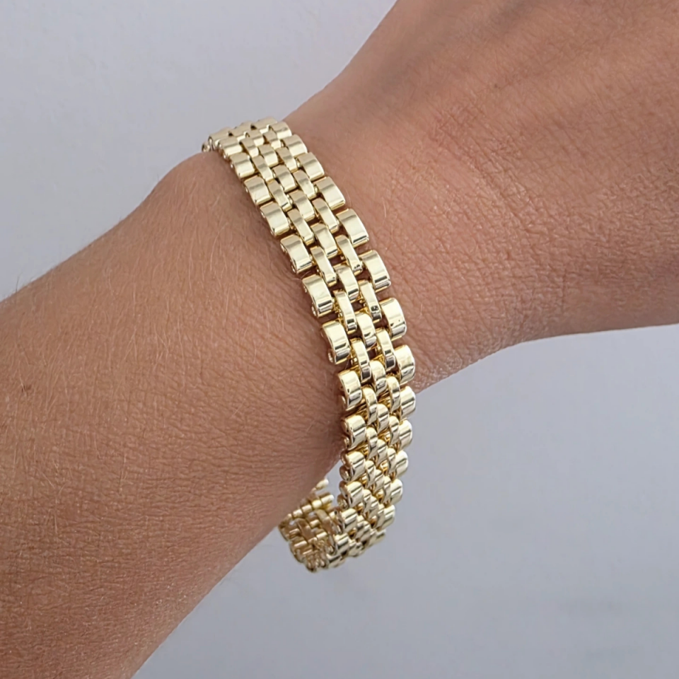 14 Ayar Altın Renkli Rolex Model Bileklik