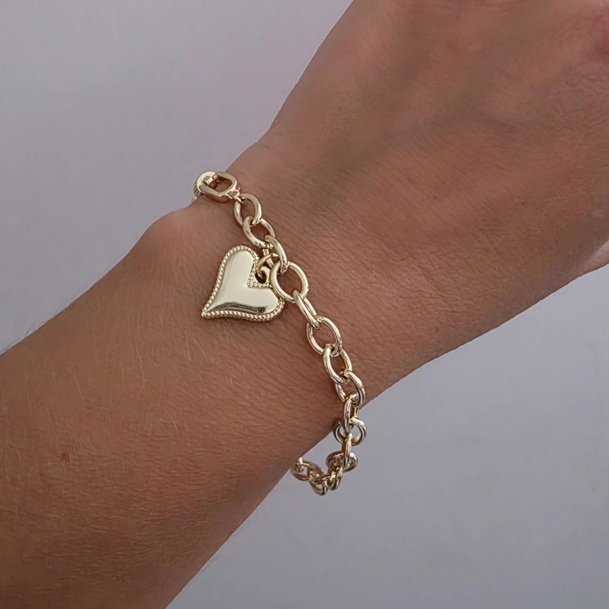 14 Ayar Altın Renkli Şans Bilekliği