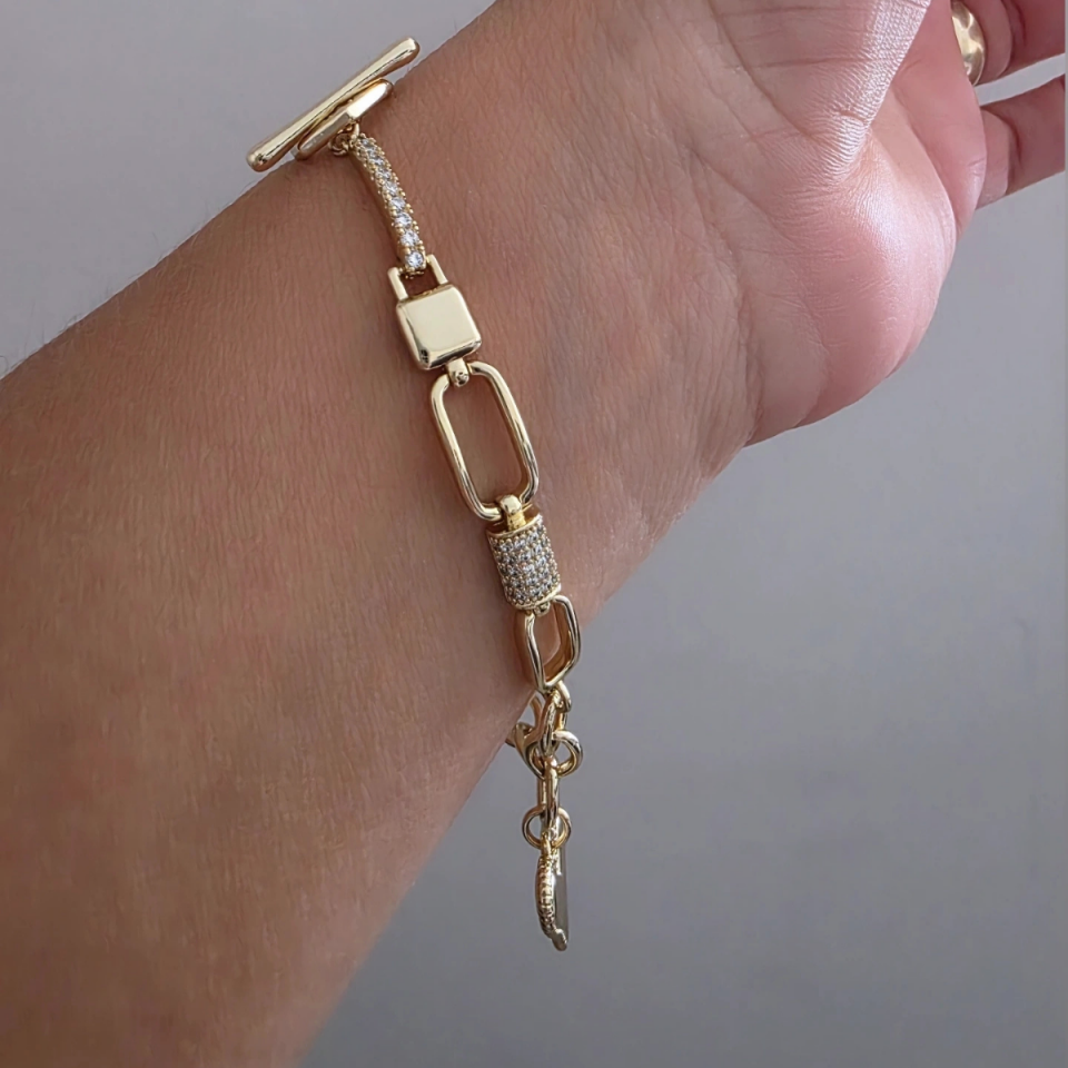 14 Ayar Altın Renkli Şans Bilekliği