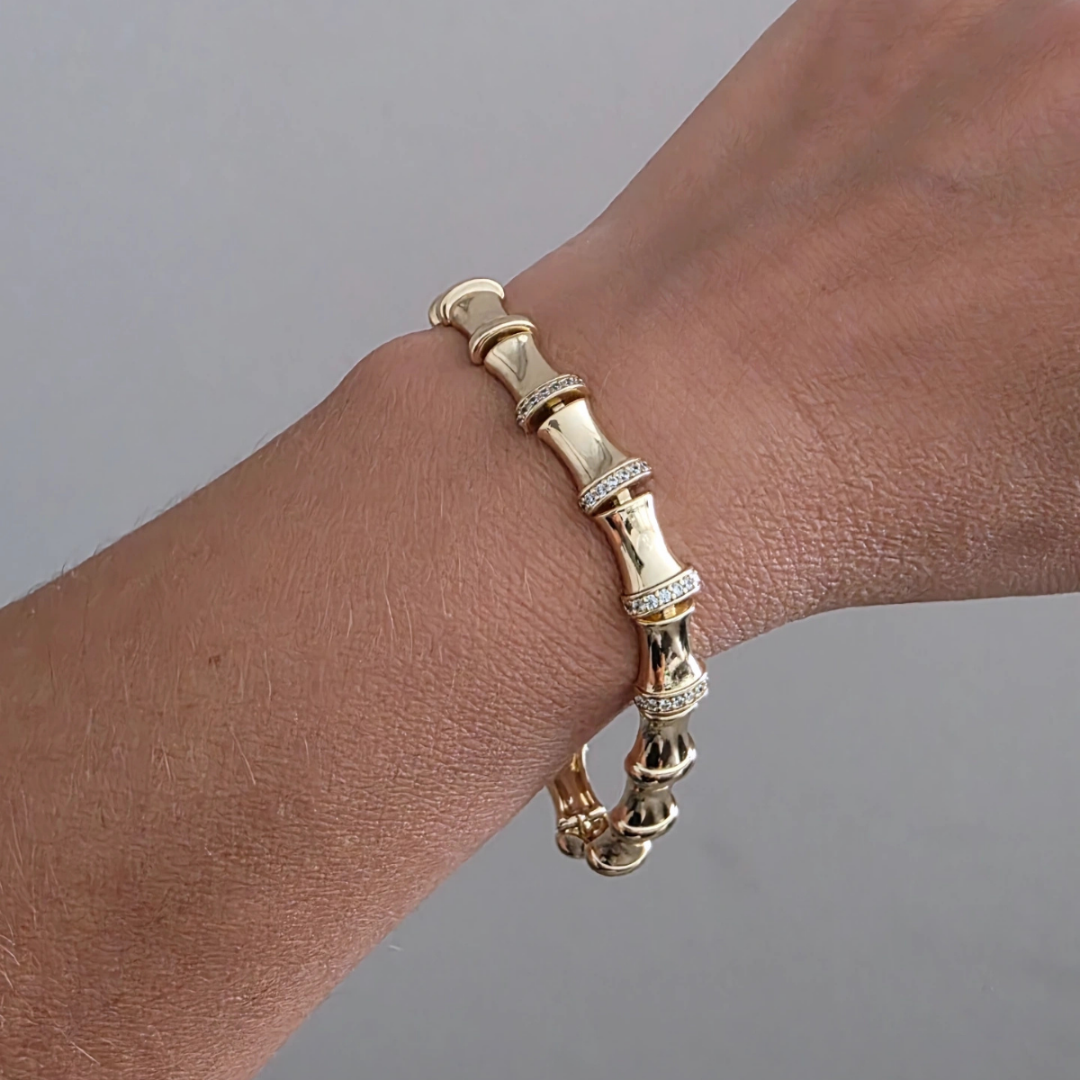 14 Ayar Altın Renkli Zirkon Taşlı Bileklik