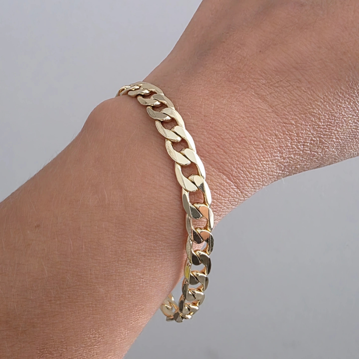 14 Ayar Altın Renkli Kalın Ezme Zincir