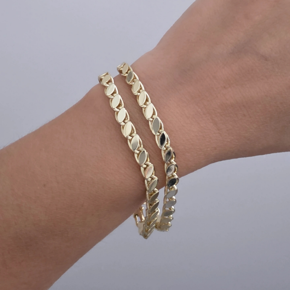 14 Ayar Altın Renkli Arpa Bileklik