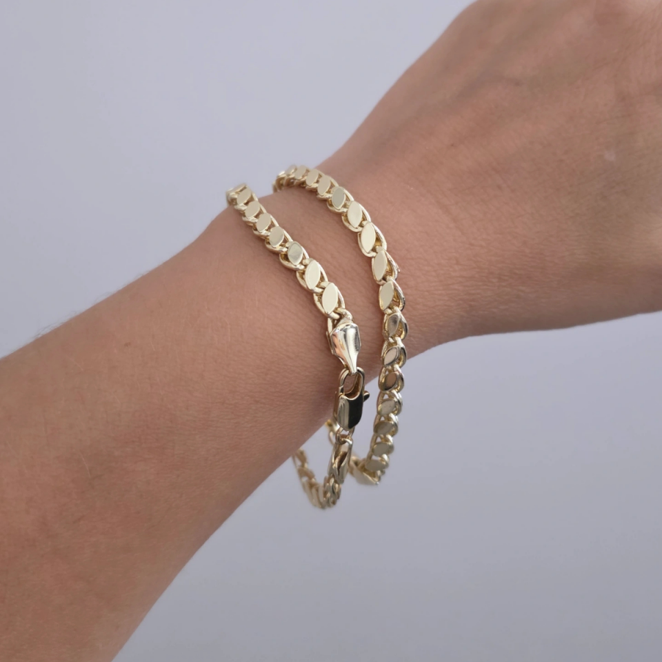 14 Ayar Altın Renkli Arpa Bileklik