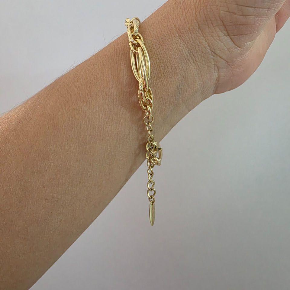 14 Ayar Altın Renkli Halka Bileklik