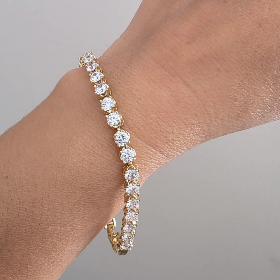 14 Ayar Altın Renkli Baget Su Yolu Bileklik