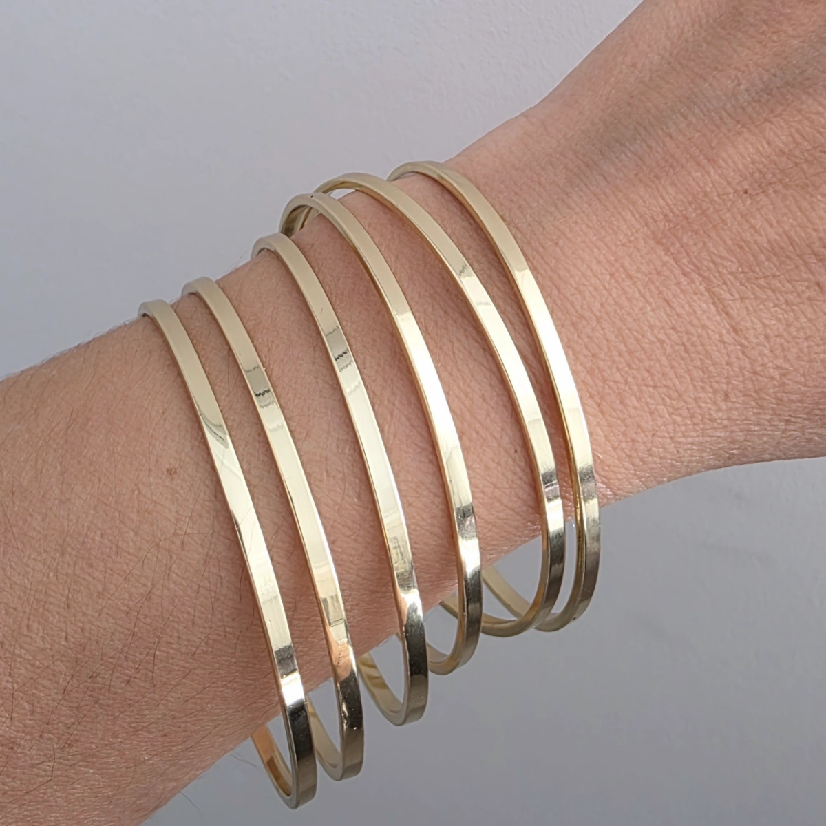 14 Ayar Altın Renkli Ray Model Ajda Bilezik