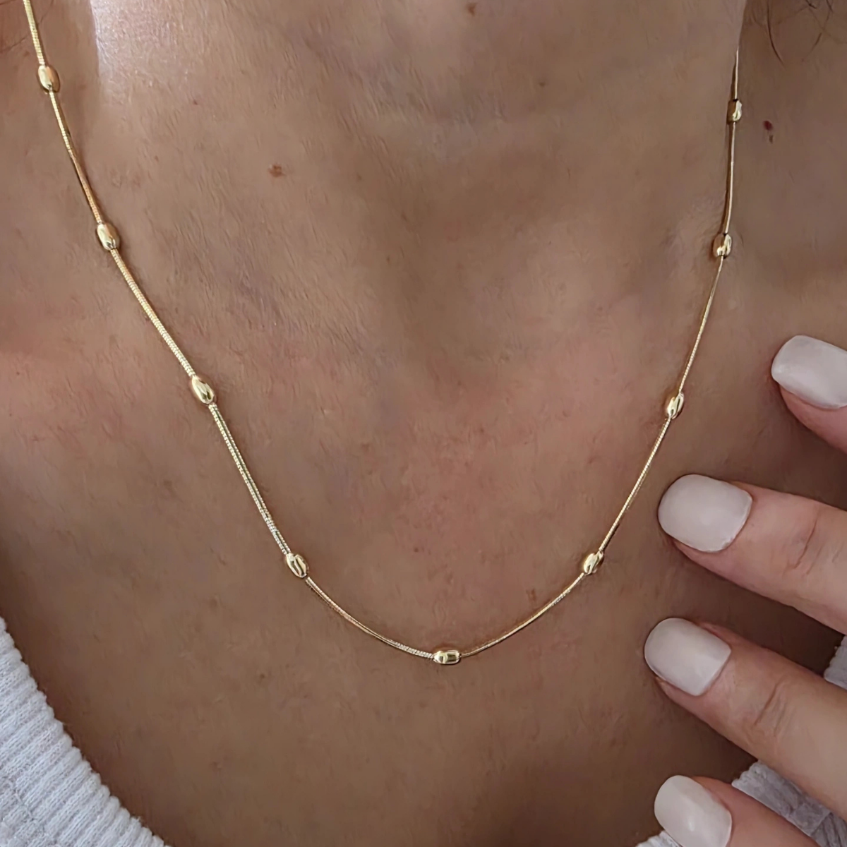 14 Ayar Altın Renkli Dorika İtayan Zincir