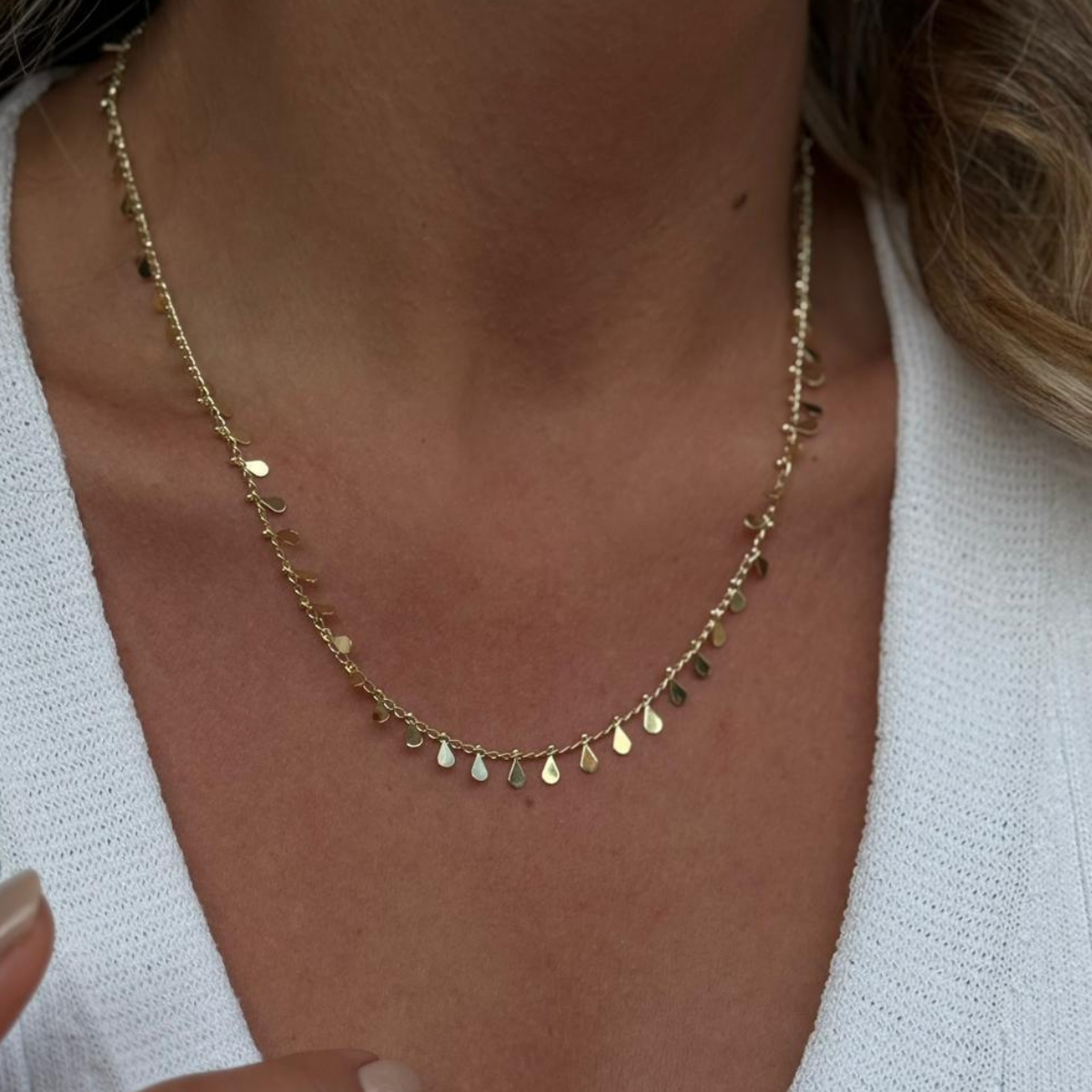 14 AYAR ALTIN RENKLİ HAREKETLİ ÇELİK KOLYE 50 CM