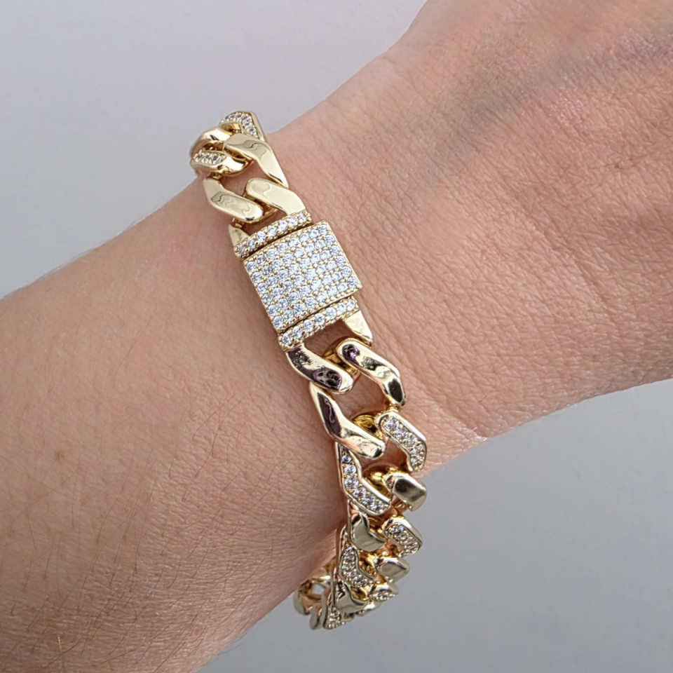 14 AYAR ALTIN RENKLİ GURMET BİLEKLİK